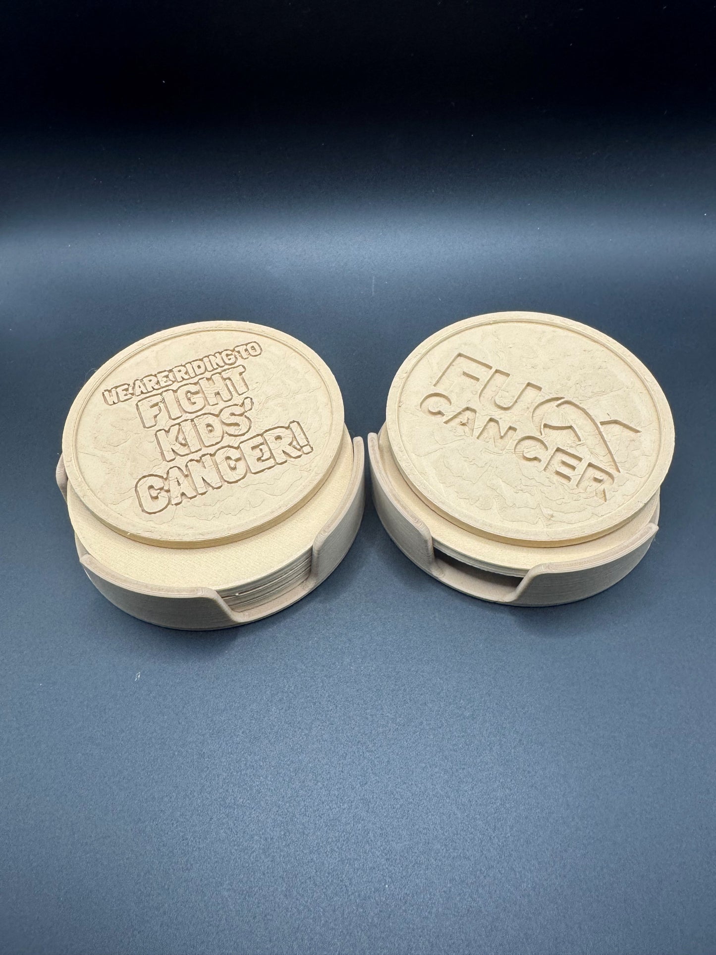 Custom 3D Printed Coaster Set W/stand