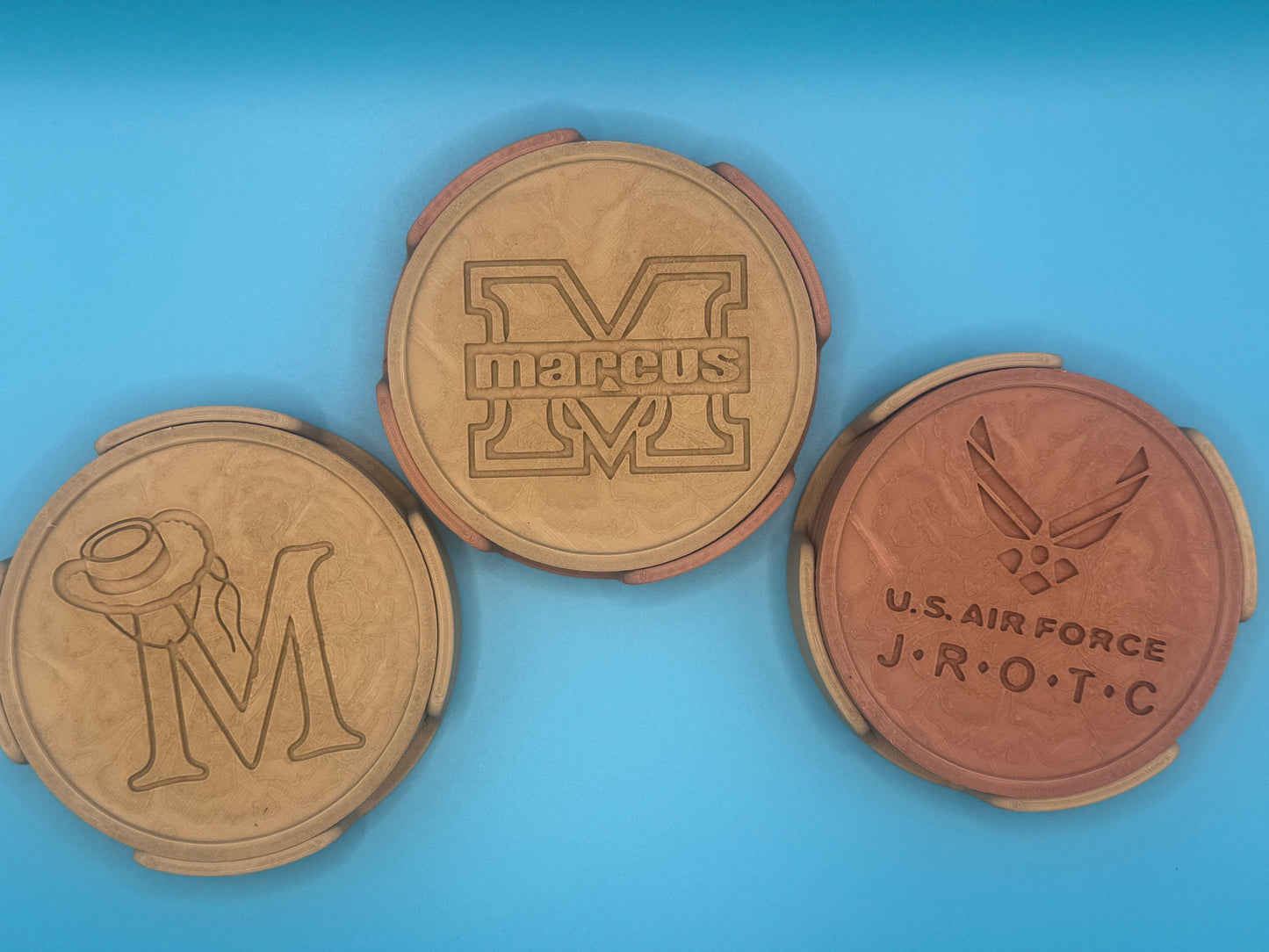 Custom 3D Printed Coaster Set W/stand