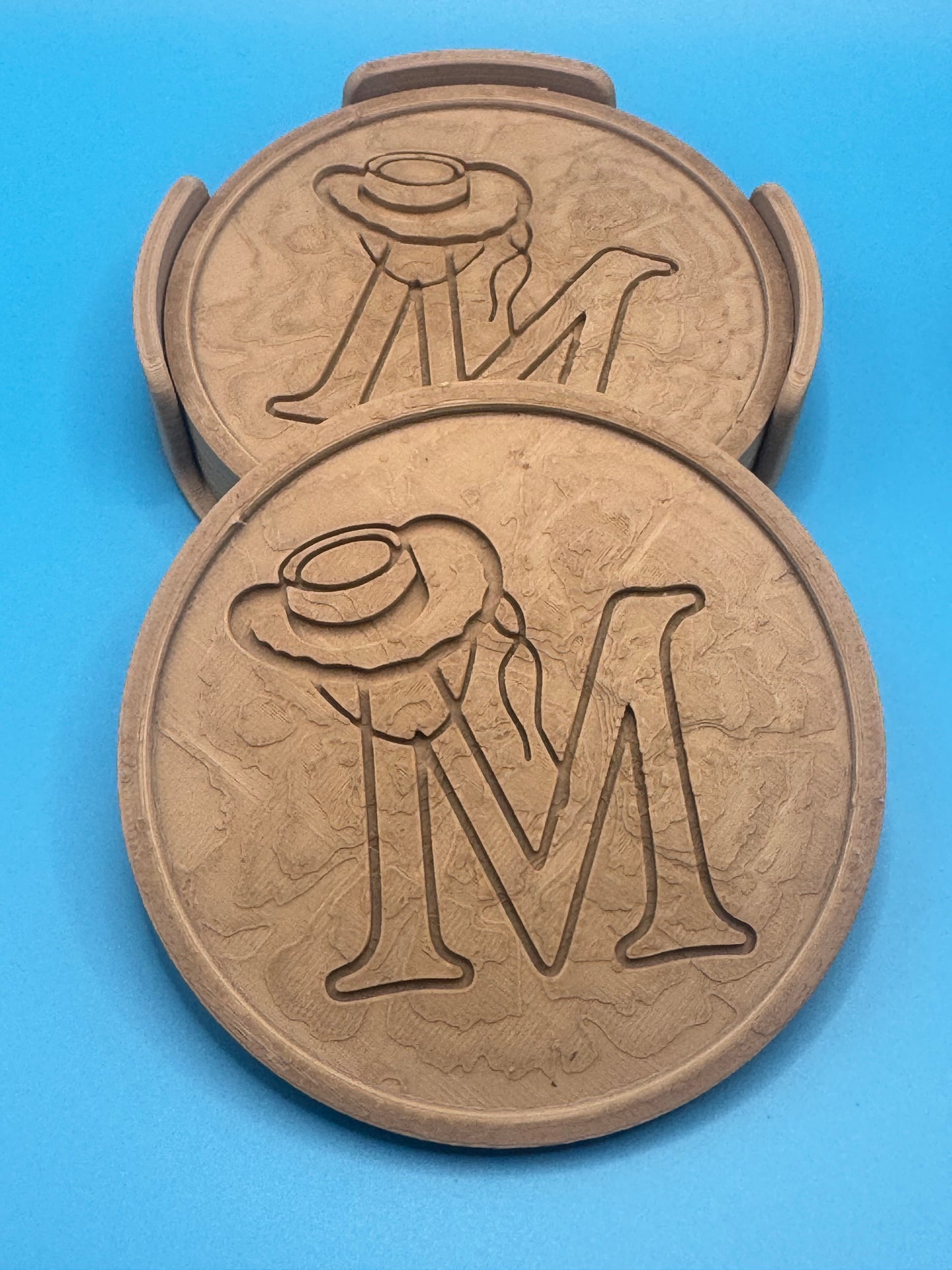 Custom 3D Printed Coaster Set W/stand