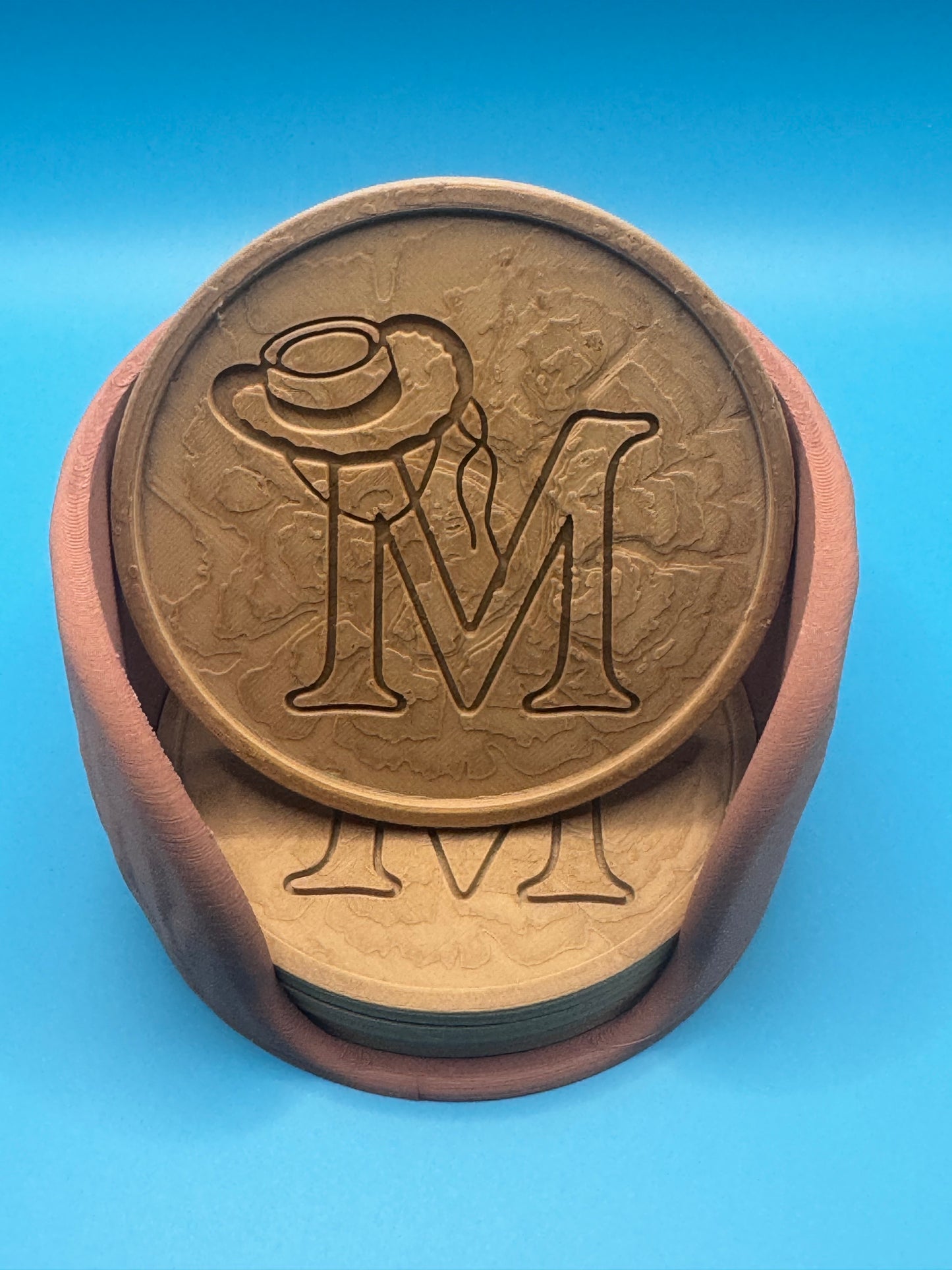 Custom 3D Printed Coaster Set W/stand
