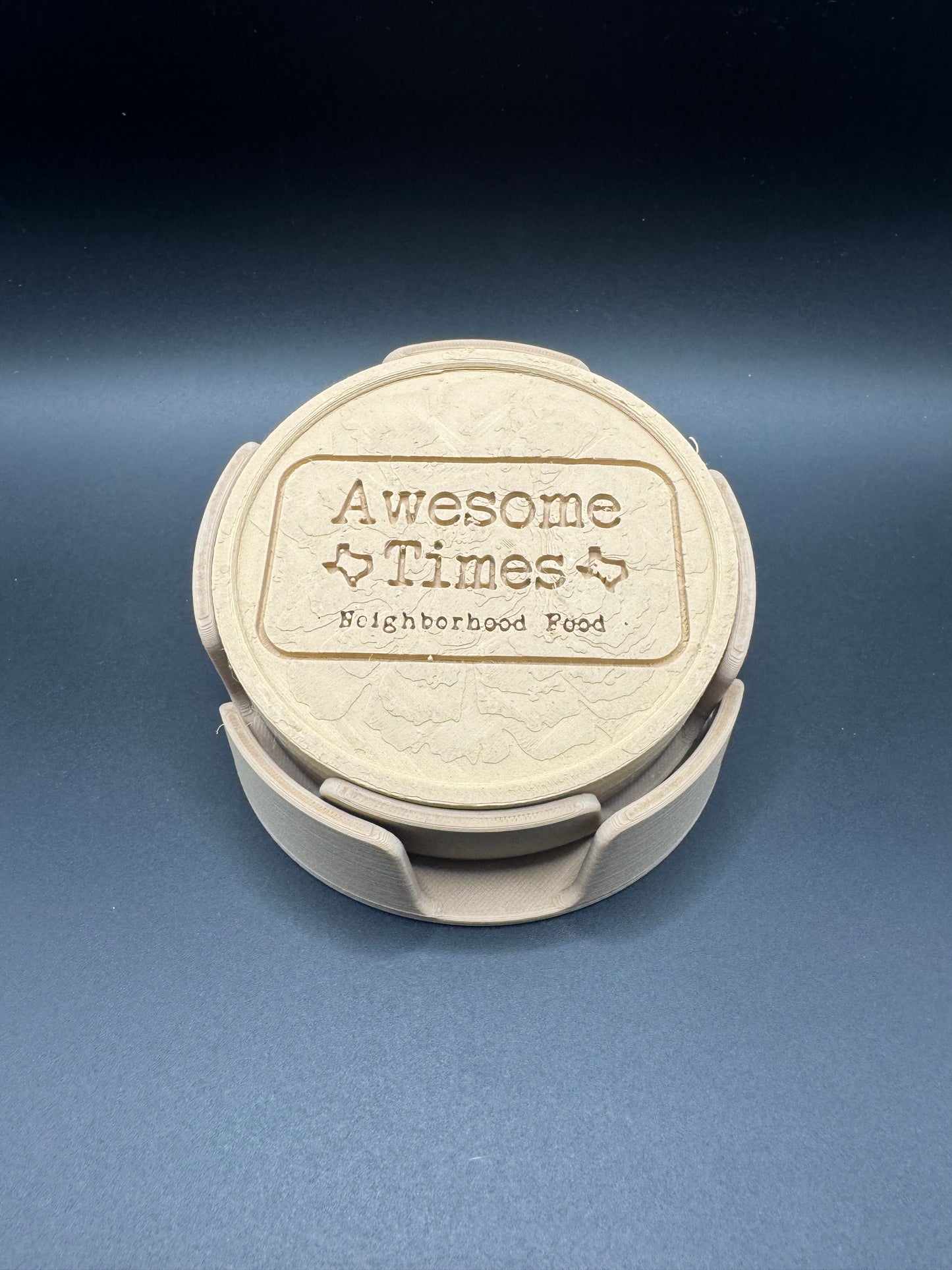 Custom 3D Printed Coaster Set W/stand